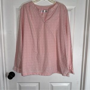 XL78 Time and Tru Light Pink Textured Blouse